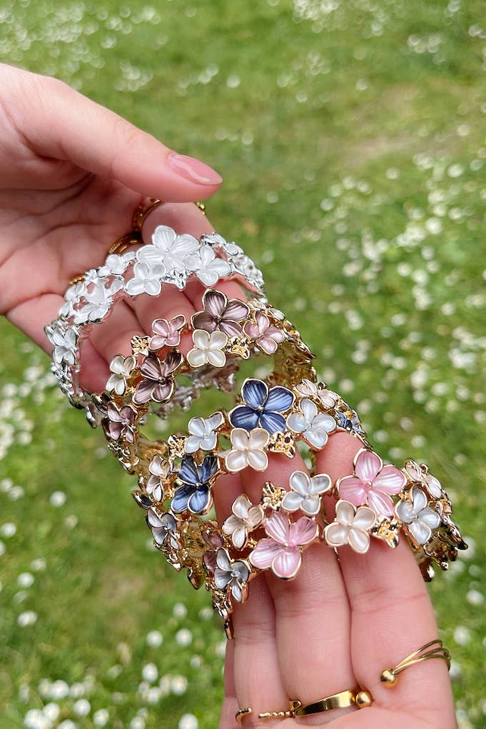 Colorful elastic flower bracelet 324CP22