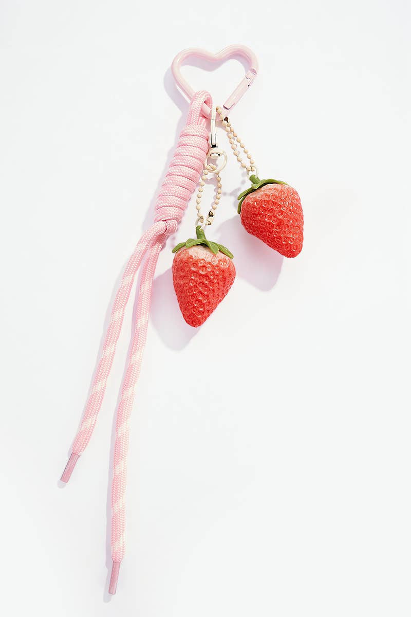 Strawberry bag charm and keychain PC19
