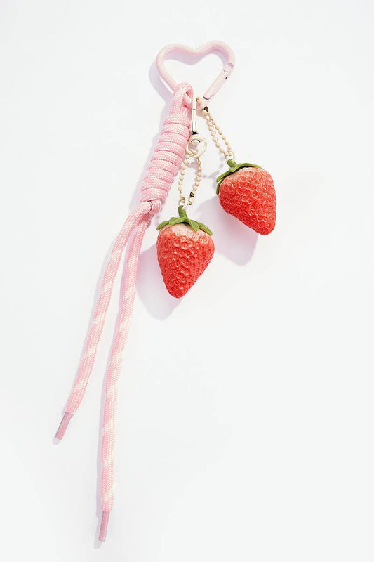 Grigri de sac et porte-clé Fraises PC19