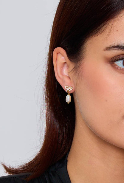 Rhinestone and beaded earrings 124AQ67