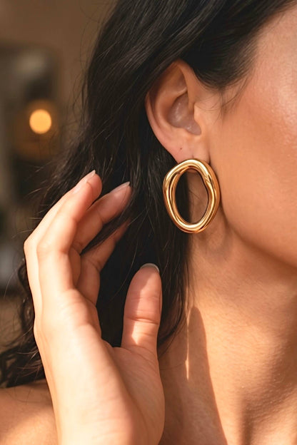 Stainless steel earrings 124AQ587