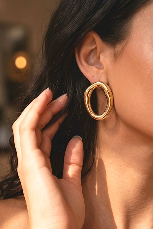 Stainless steel earrings 124AQ587