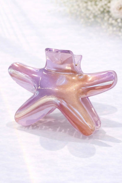9 cm pearlescent starfish hair clip YH85