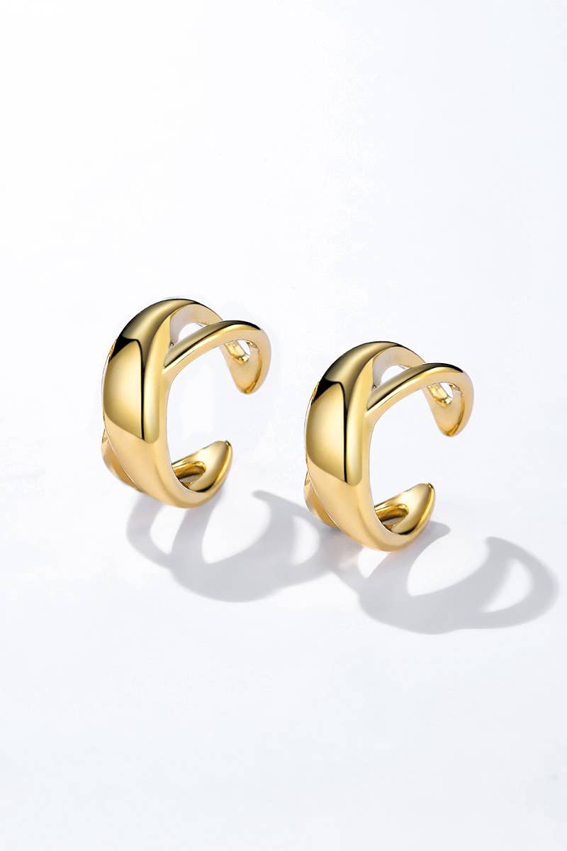 Stainless steel non-pierced earrings 124AQ354