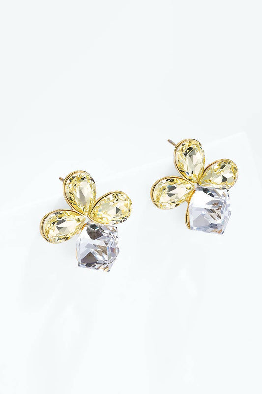 Boucles d'oreilles trèfle en acier inoxydable 124AQ712