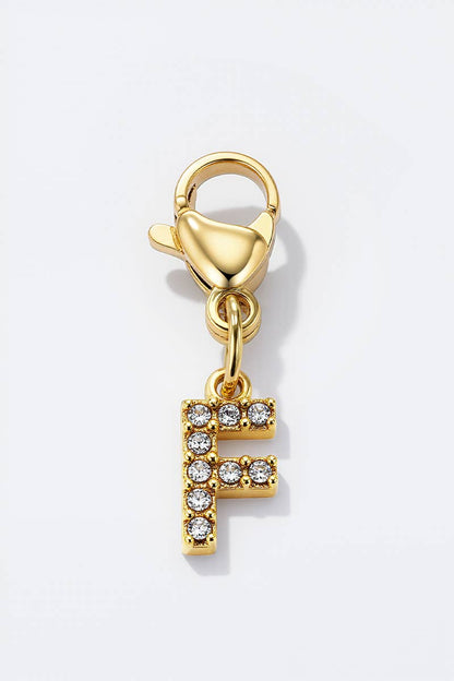 Charm breloque strassé CHARM-LETTRES-STRASS