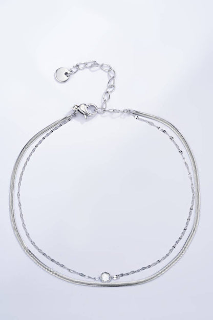 Stainless steel anklet 624AQ03
