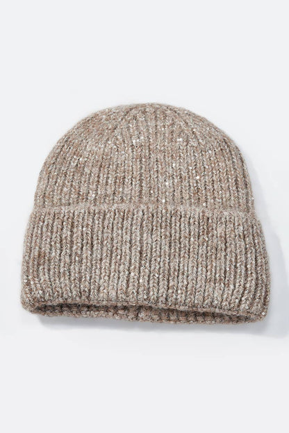 Metallic yarn wool beanie MJ202SD