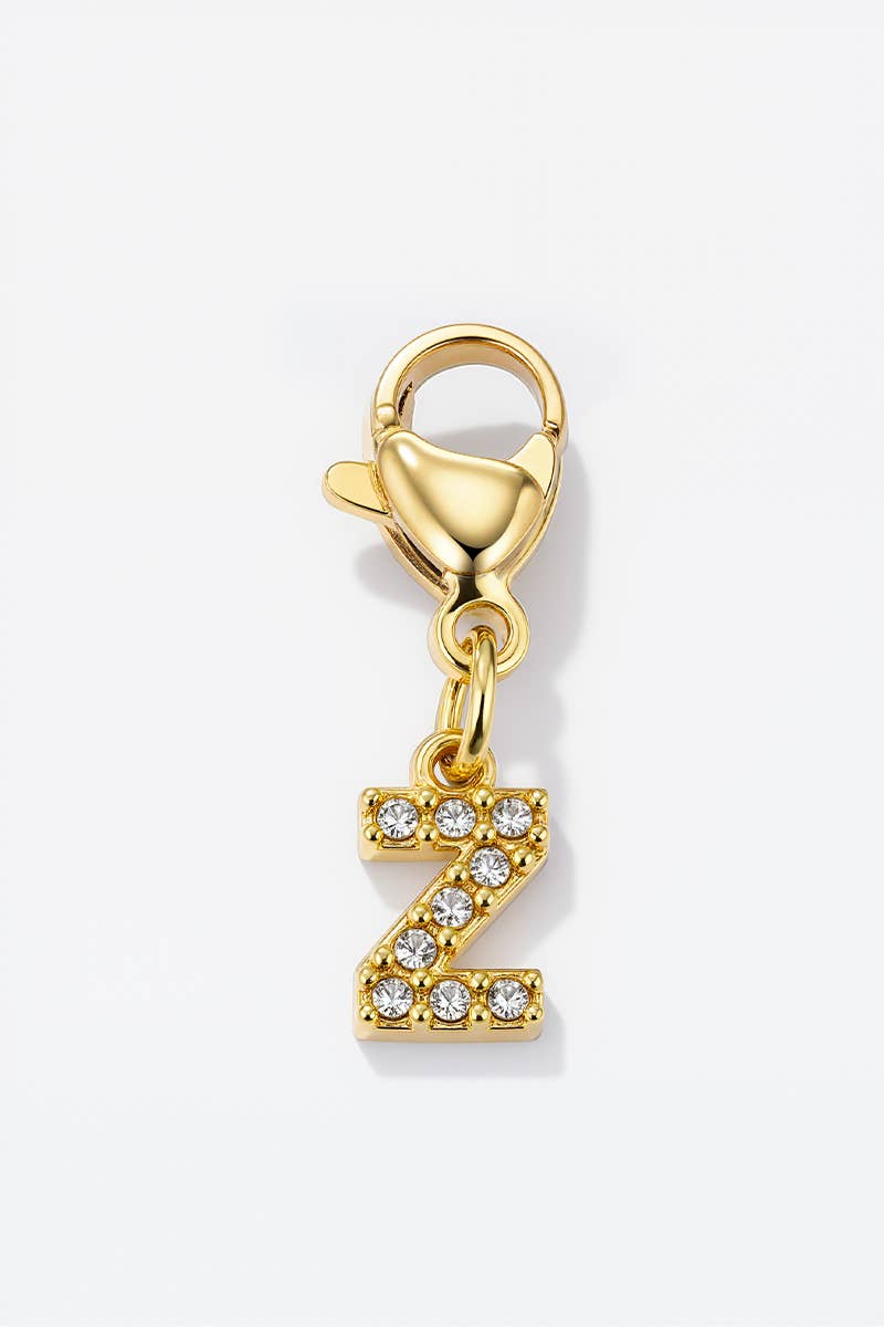 Charm breloque strassé CHARM-LETTRES-STRASS