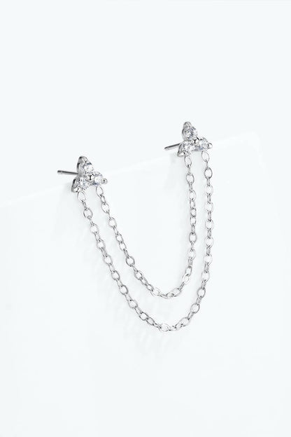Mono-boucle double piercing étoile en acier 124AQ810