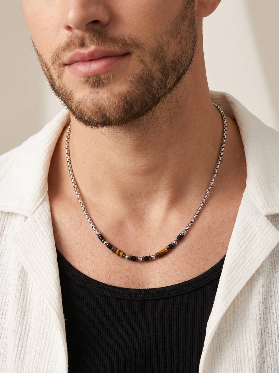 Collier HOMME en acier inoxydable 324OP036AQ