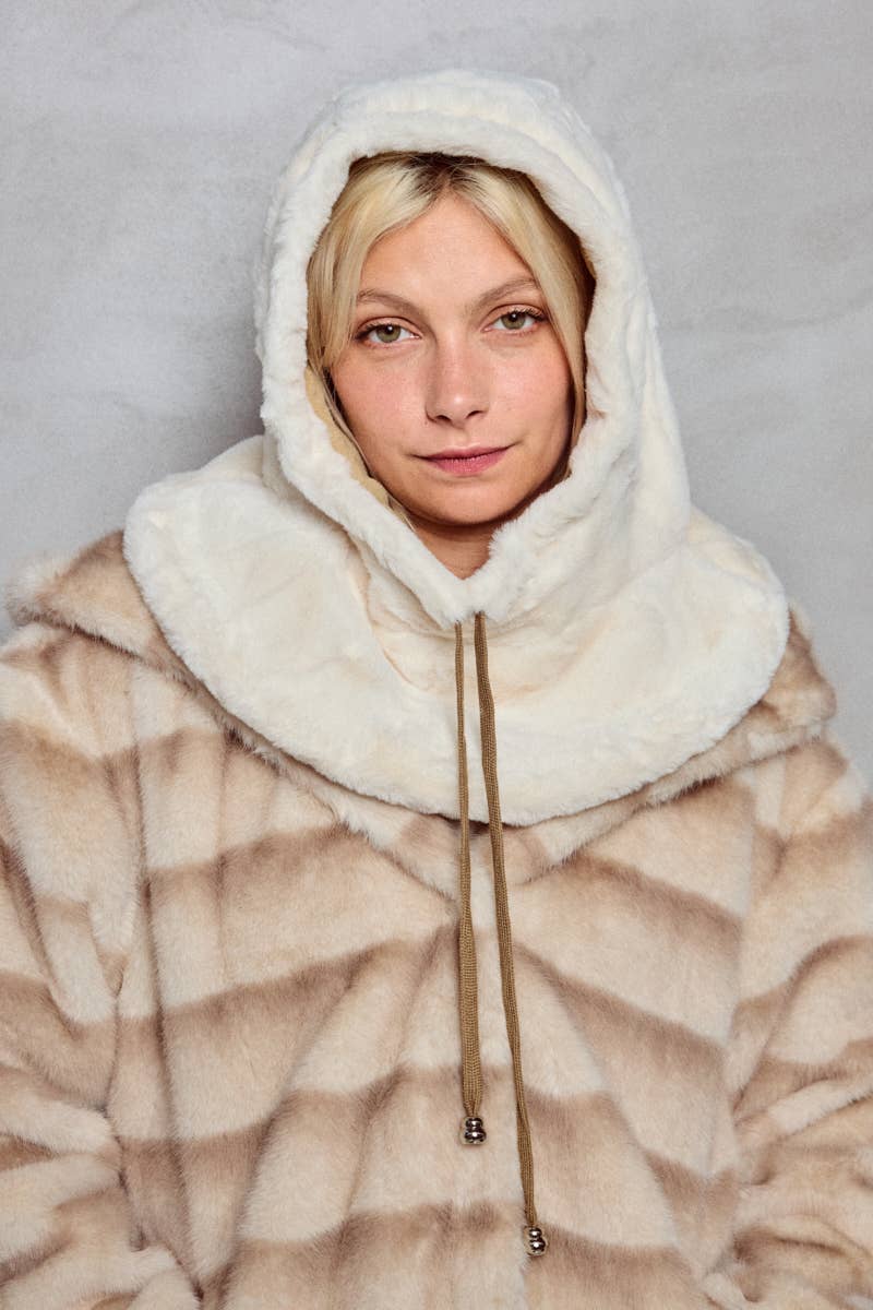 Faux-fur balaclava MJ214SD