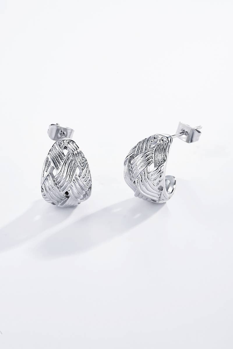 Boucles d'oreilles en acier inoxydable 124AQ237