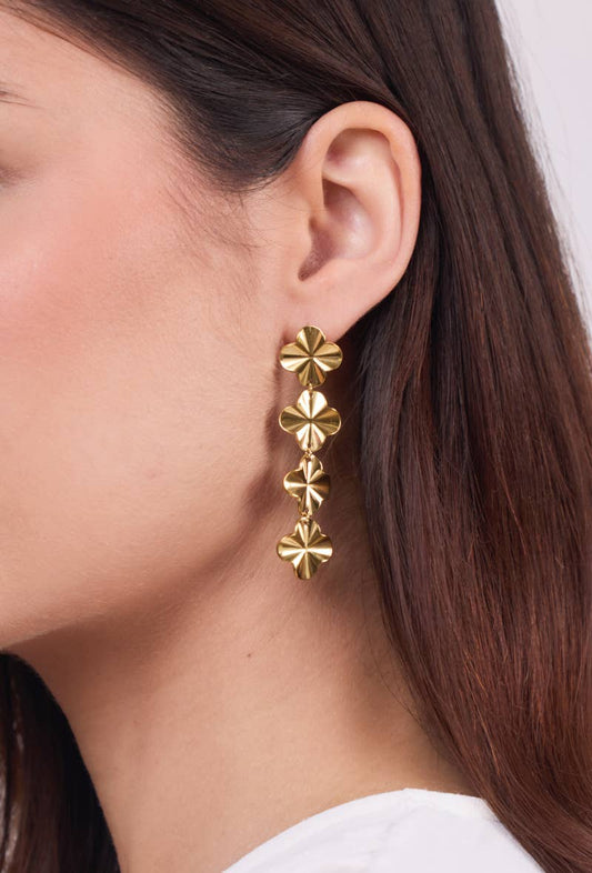 Boucles d'oreilles trèfles en acier inoxydable 124CA20