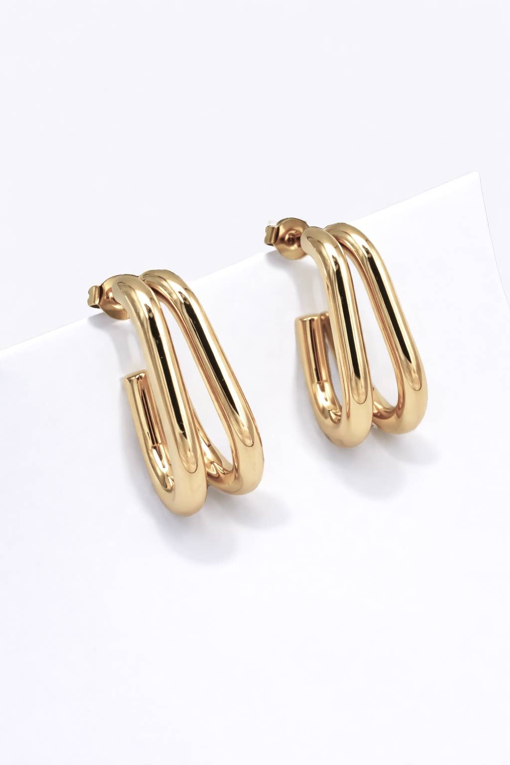 Boucles d'oreilles pendantes en acier inoxydable 124AQ50
