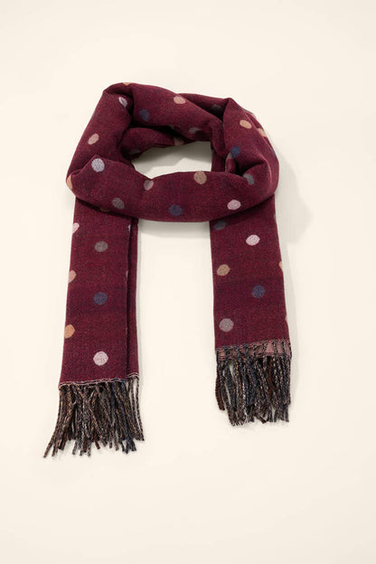 Écharpe en laine à pois multicolores FL617DF