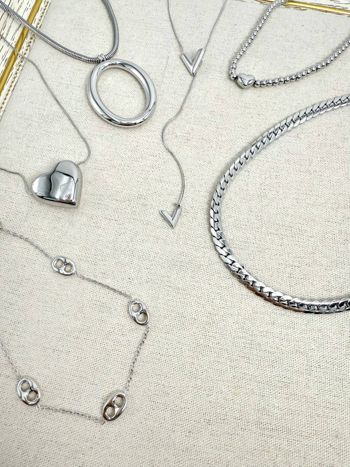 Set de 6 colliers en acier inoxydable SET281