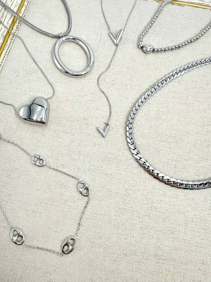 Set de 6 colliers en acier inoxydable SET281