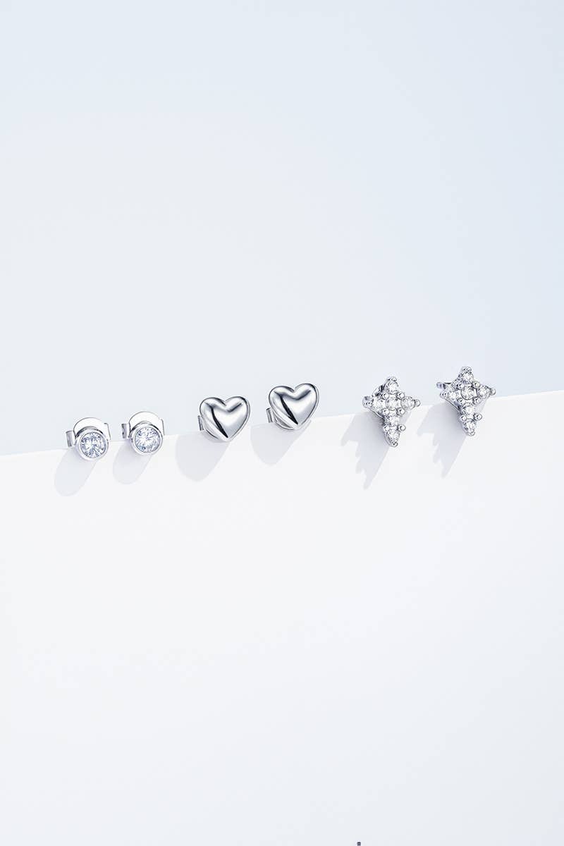 124AQ430 stainless steel earrings