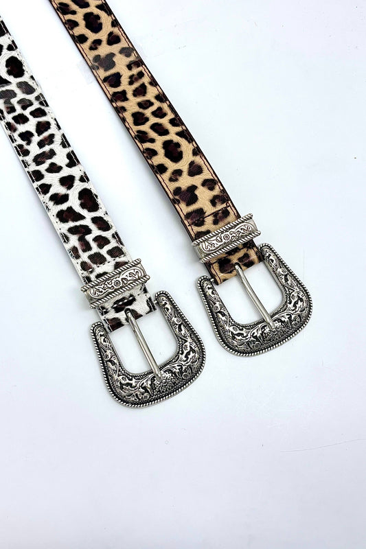 Ceinture similicuir effet léopard CT11K
