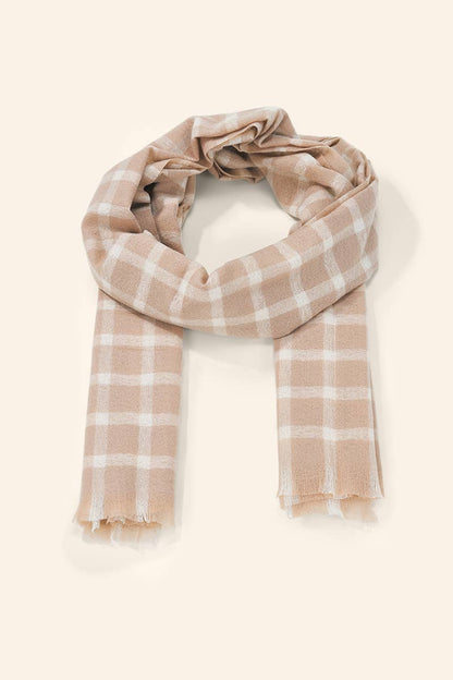 FL623DF plaid thin scarf