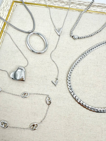 Set de 6 colliers en acier inoxydable SET281