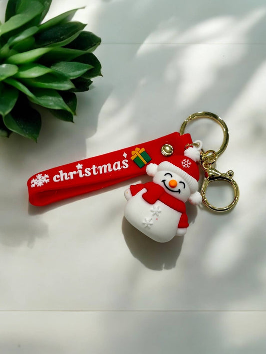 Grigri de sac et porte-clé bonhomme de neige PC2