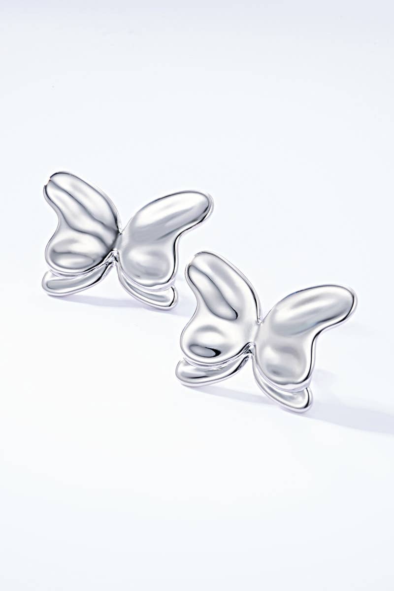 Boucles d'oreilles papillon en acier inoxydable 124AQ161