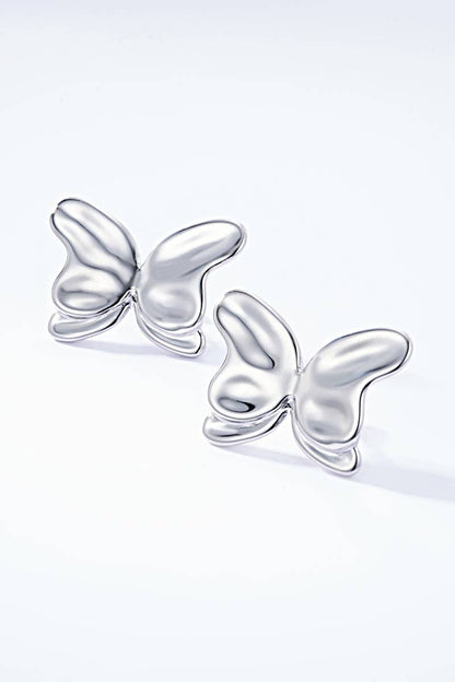 Boucles d'oreilles papillon en acier inoxydable 124AQ161