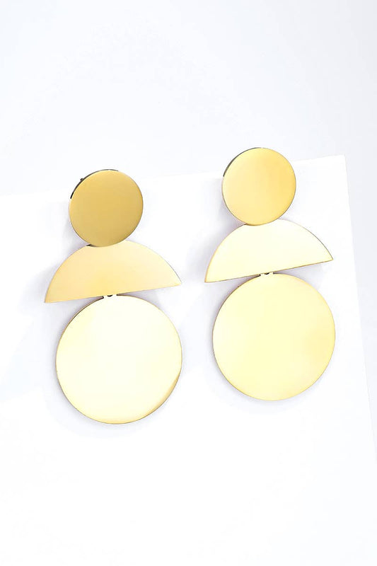 Boucles d'oreilles géométriques en acier inoxydable 124AQ385