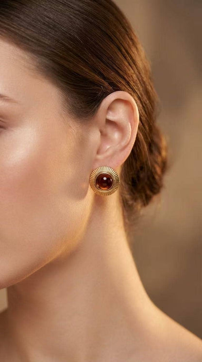 124RX253 stainless steel earrings