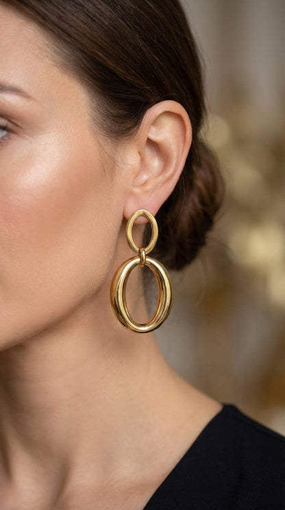 Boucles d'oreille en acier inoxydable 124RX283