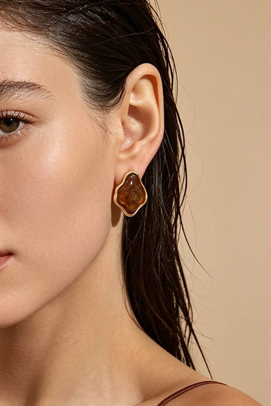 Boucles d'oreilles en acier inoxydable 124AQ701