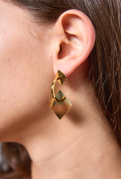 Boucles d'oreilles en acier inoxydable 124YC35