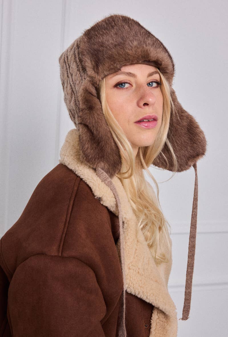 MJ218SD wool ear-flap beanie