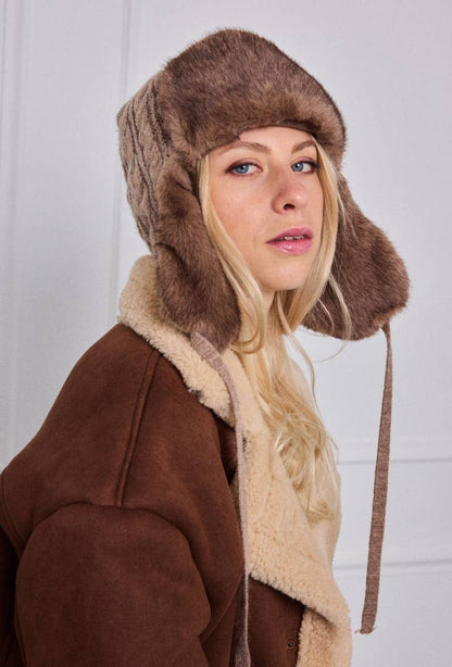 MJ218SD wool ear-flap beanie