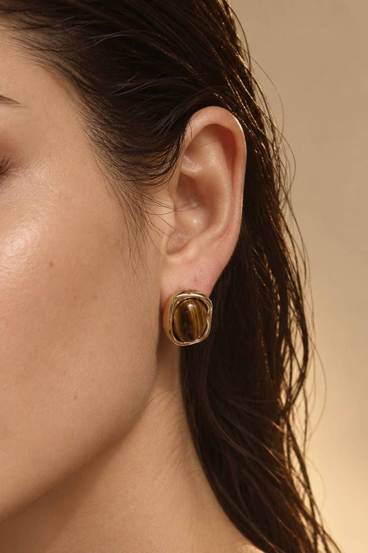 Boucles d'oreille en acier inoxydable 124AQ770