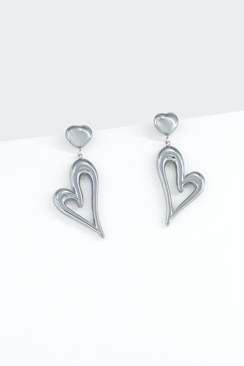 Boucles d'oreilles en acier inoxydable 124DY48