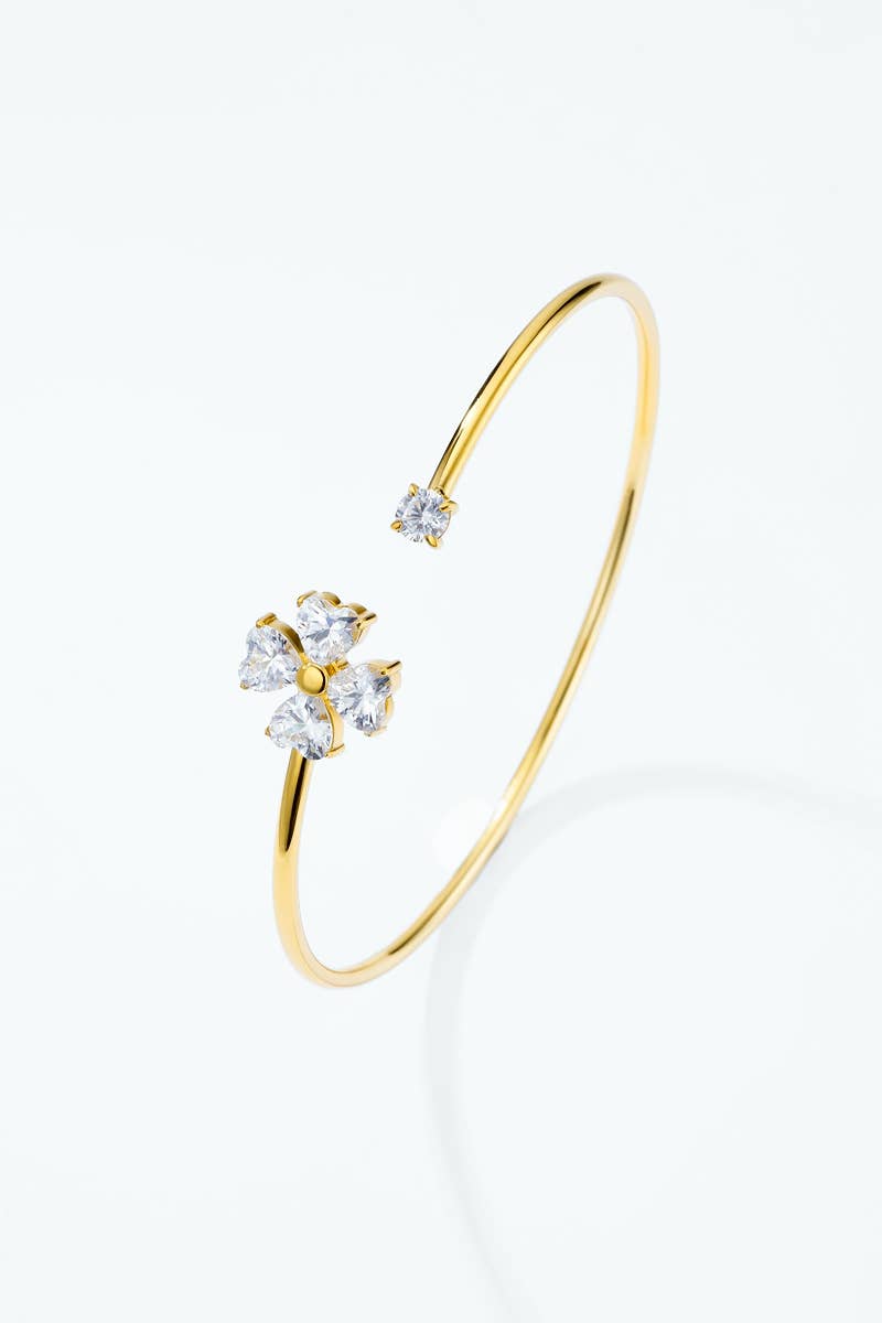 Stainless steel bangle bracelet 324AQ334