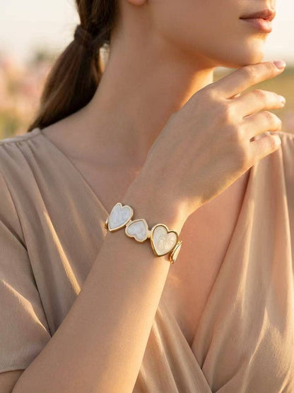 Stainless steel bangle bracelet 324AQ406