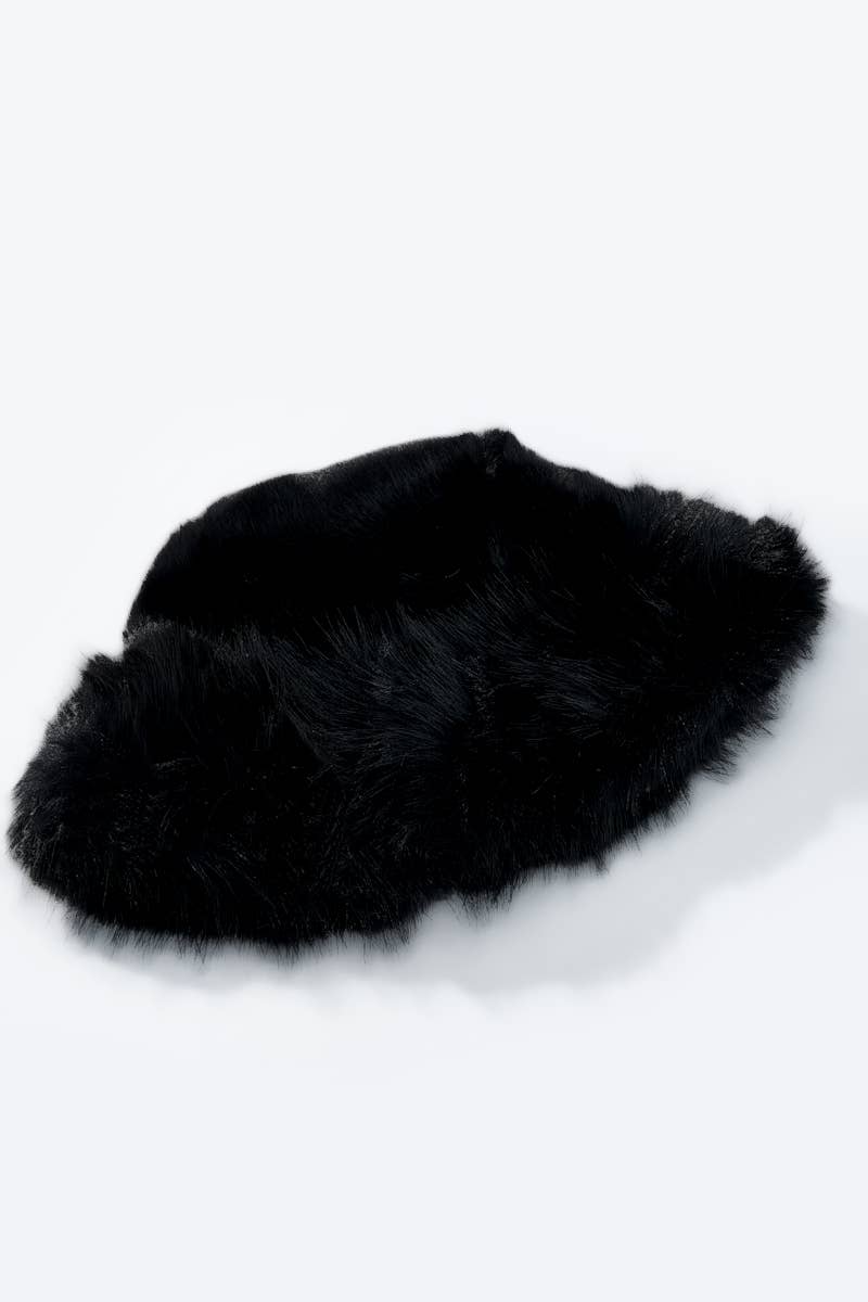 MJ216SD faux fur bucket hat