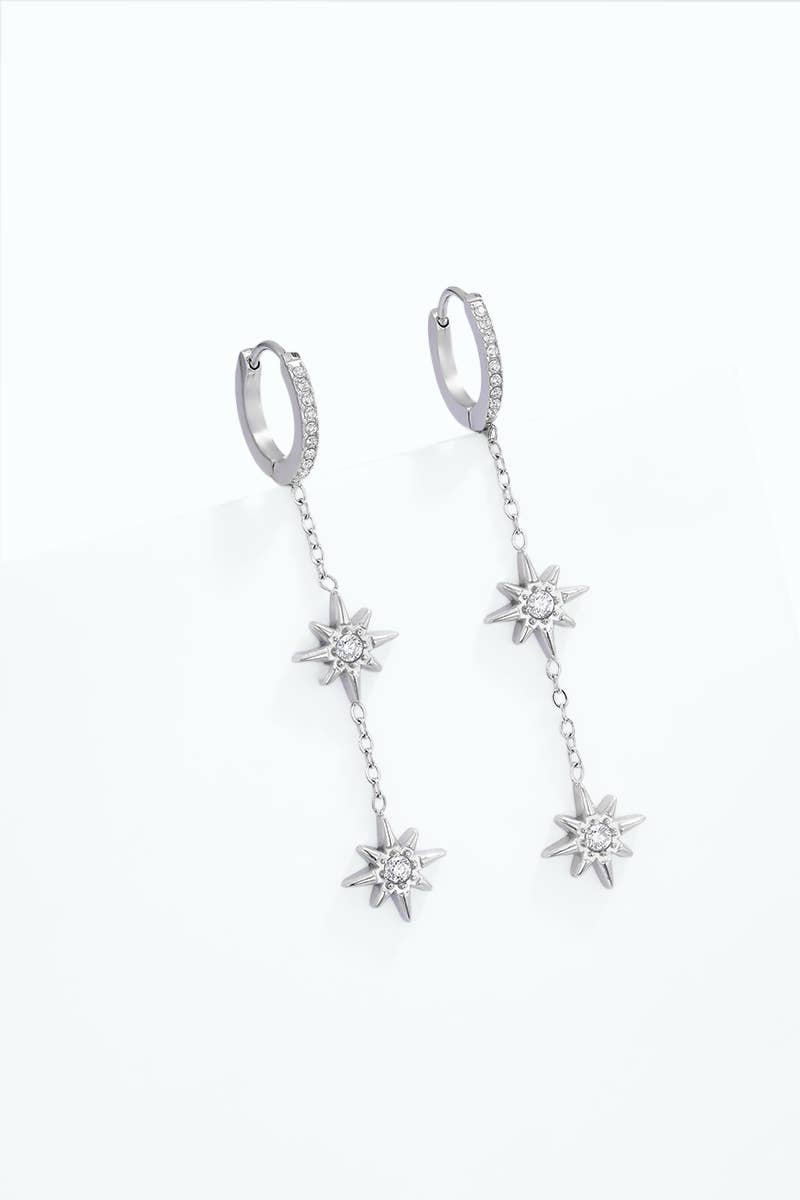 Boucles d'oreille en acier inoxydable 124AQ799