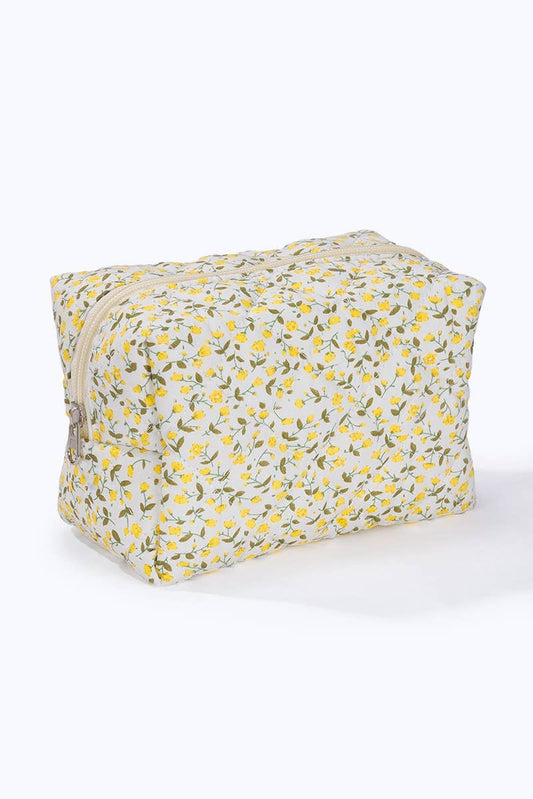 Quilted floral print toiletry bag CY311JH