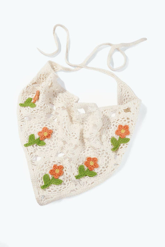 Crochet flower bandana ST330HS