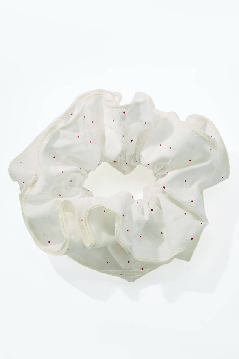 Small floral ruffled scrunchie FQ237XQ