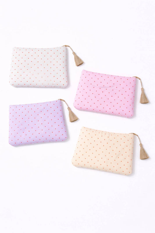Pochette trousse à motif coeurs 21x16 cm CY69