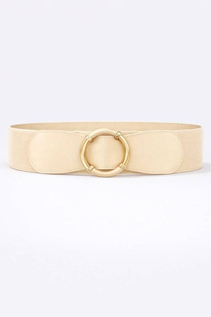 Wide faux leather belt CT38