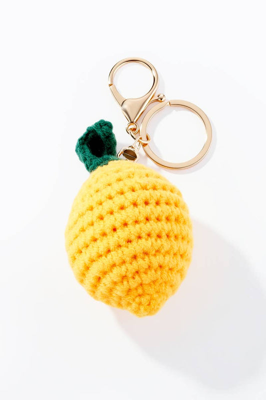 Grigri accessoires de sac Citron en crochet 9cm PC047HZ