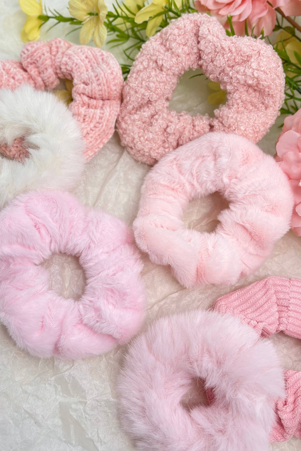 Set of 7 elastic hair scrunchies FQ01-SET