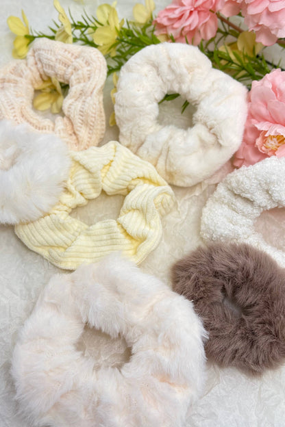 Set of 7 elastic hair scrunchies FQ01-SET